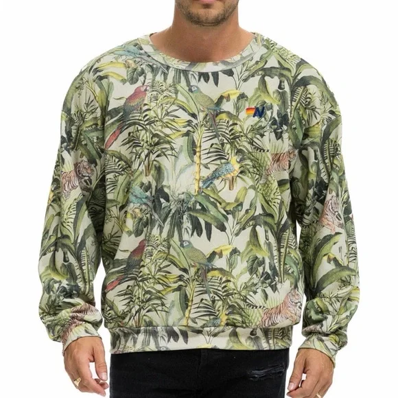 Aviator Nation Jungle Relaxed Crew sweatshirt - sand sz medium - Picture 4 of 10
